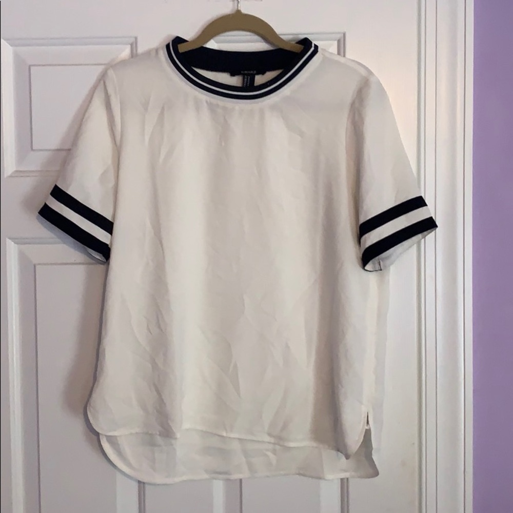 White and black cute top